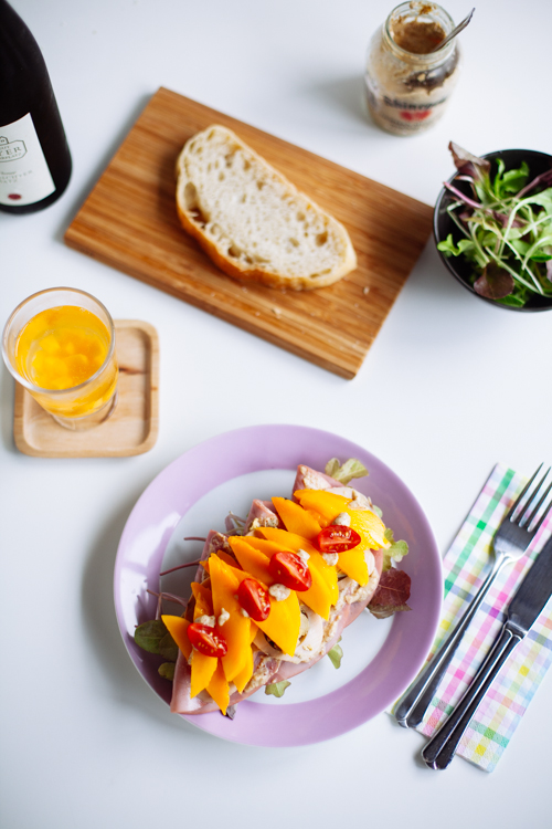 「小小私廚CAFÉ」三明治系列之芒果火腿茶葉蛋 Mango, Ham and Egg Sandwich